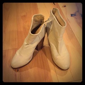 Rag and Bone cream booties size 39
